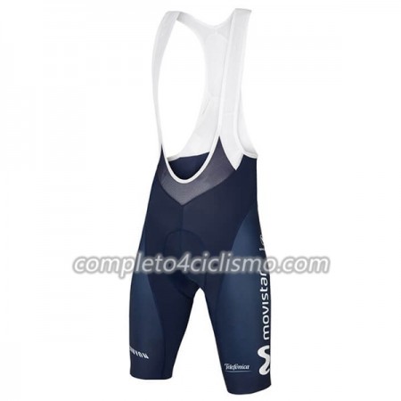 2018 Movistar Team Pantaloncino con bretelle N001